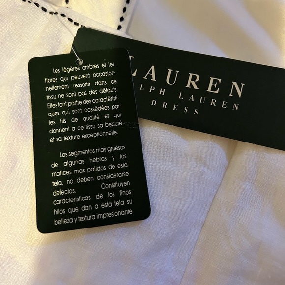 NWT Lauren Ralph Lauren white sleeveless dress, size 4 - Picture 6 of 9
